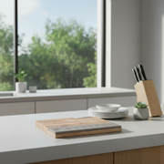 Butcher for Shabbat designed from natural concrete and a knife – Board & Blade series