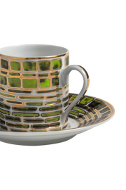 Espresso Cup and Saucer Jade Green