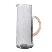 Natural Hammered Water Pitcher | Handcrafted Glass