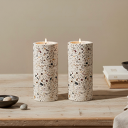 Shabbat Candle Holder Pair in Terrazzo – Terrazzo Series