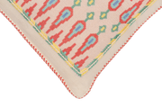Hand Embroidered Cross-Stitch Pillow Cover 14" x 20"