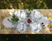 Hand Embroidered Heirloom Petals Table Runner 16.5" '67"
