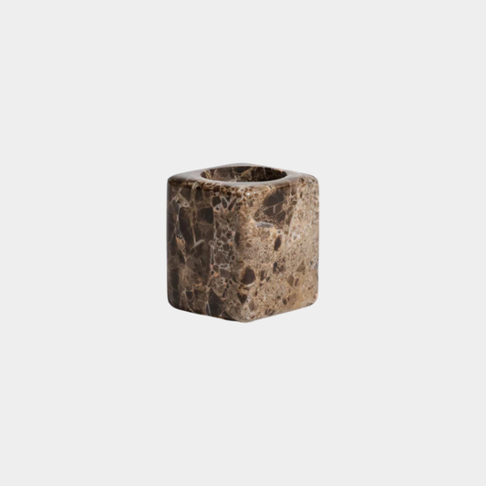 Marrón Emperador Marble Vanity Jar