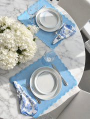 Blue Scalloped Placemat (Set of 2)