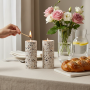 Modern Judaica Terrazzo Candle Holders – Terrazzo Series