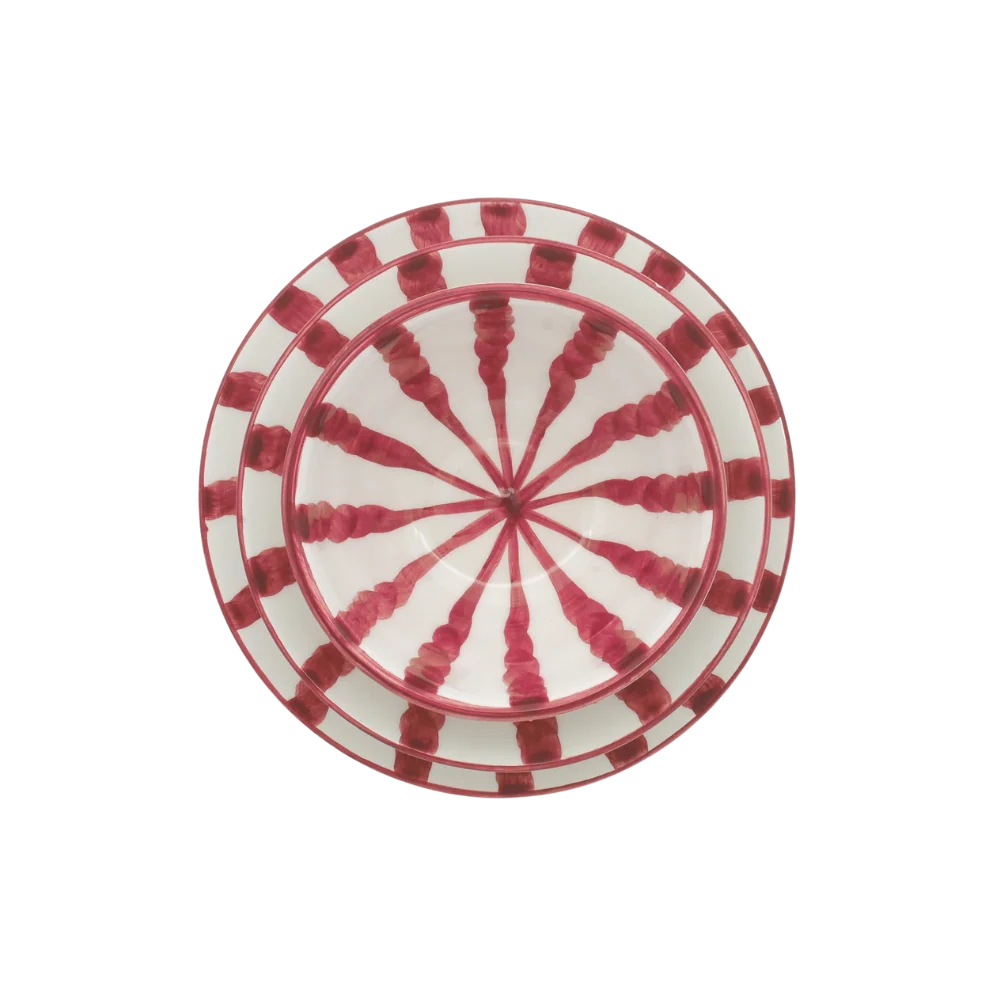 Wave Dinner Set - Grenadine - 3 Piece