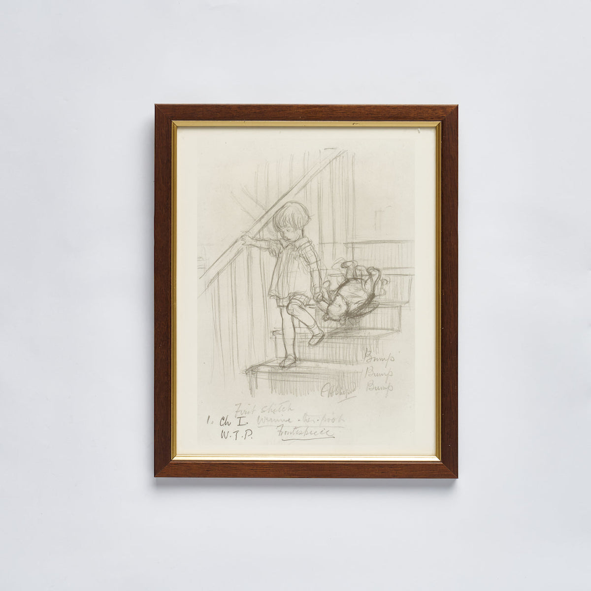 Christopher Robin & Pooh - Framed Print