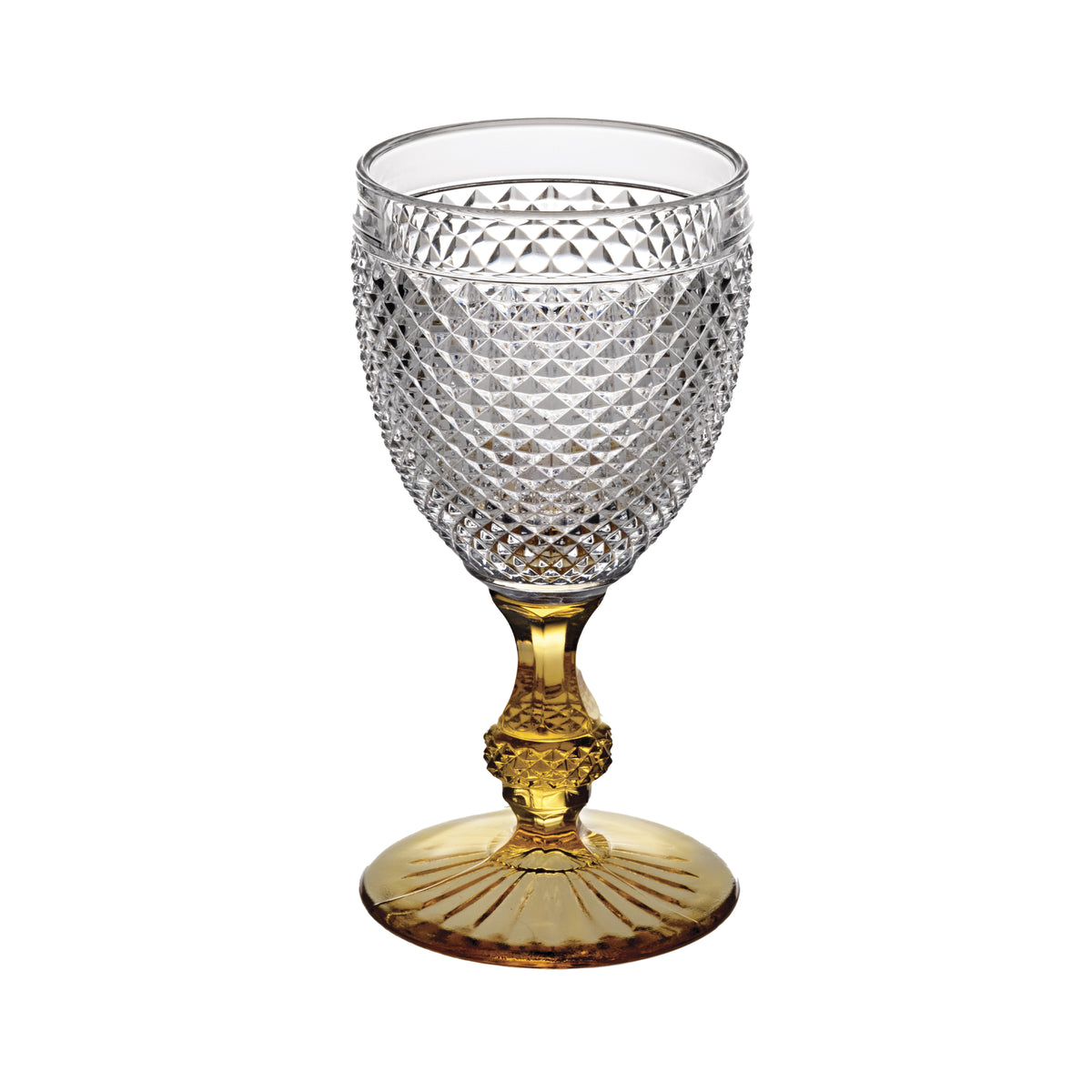 Bicos Bicolor - Goblet With Amber Stem, set of 4 (49002303)