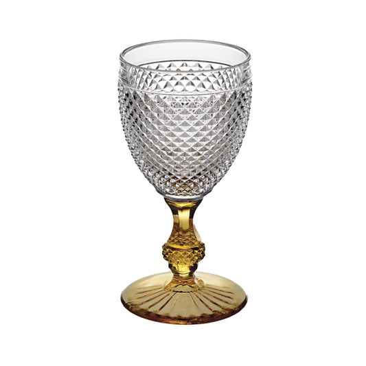 Bicos Bicolor - Goblet With Amber Stem, set of 4 (49002303)