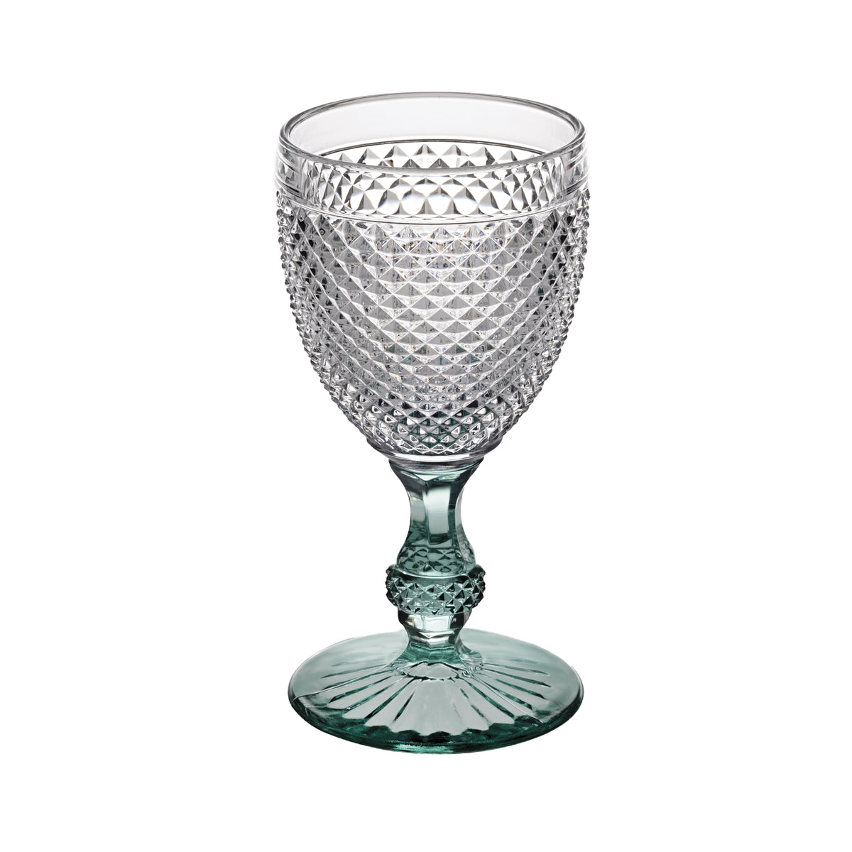 Bicos Bicolor - Goblet With Mint Green Stem, set of 4 (49002347)