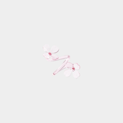Botanica Set of 4 Glass Flower Napkin Rings in Pink