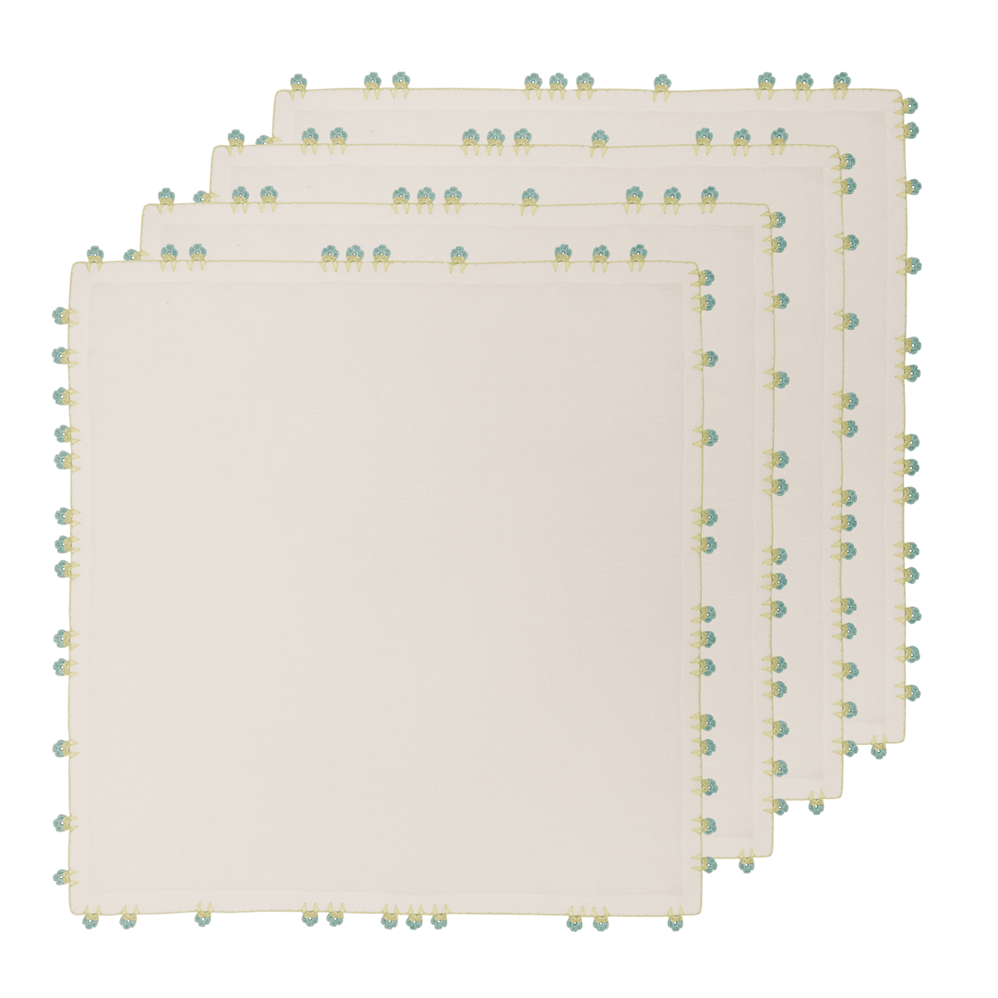 Hand Crochet Napkins 18" x 18" (Set of 4)
