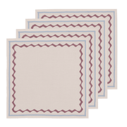 Embroidered Ripple Stitch Napkins 18" x 18" (Set of 4)