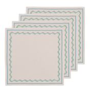 Embroidered Ripple Stitch Napkins 18" x 18" (Set of 4)