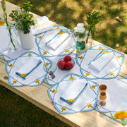 Hand Embroidered Heirloom Petals Table Runner 16.5" '67"