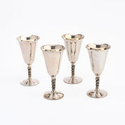 Set of Eight Vintage Silver Plated Goblets