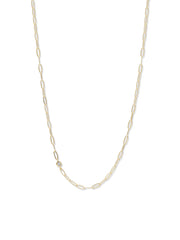 Classique Birthstone Paperclip Necklace