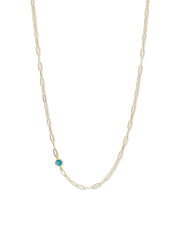 Classique Birthstone Paperclip Necklace