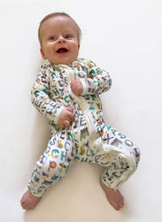 Baby Zippered One-Piece - NYC Alphabet Soup