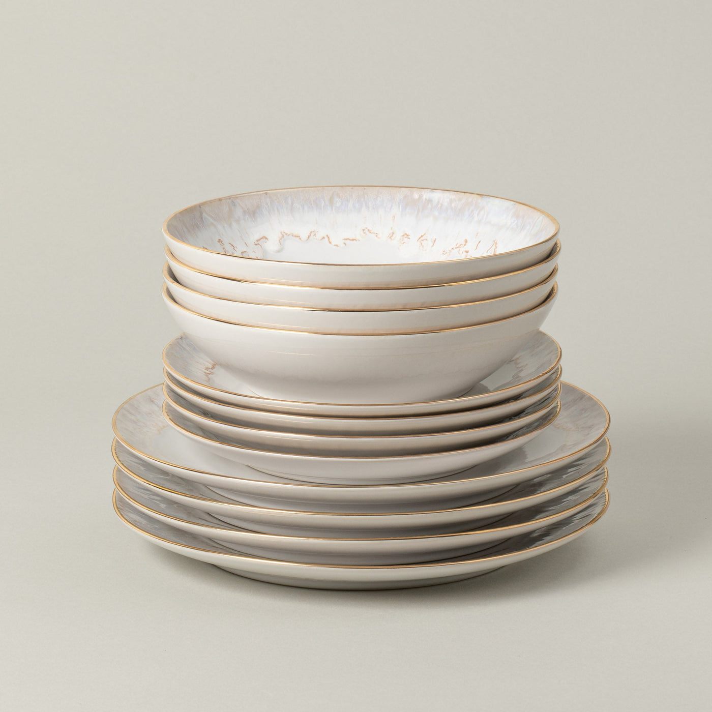12-Piece Dinnerware Set with Soup/Pasta Bowl Taormina, Casafina by COSTA NOVA
