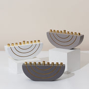 Creative Chanukah Menorah Made of Real Concrete with a Clean Design - GLAM Series