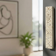 Natural Concrete Mezuzah Case in Soft Gray | Street