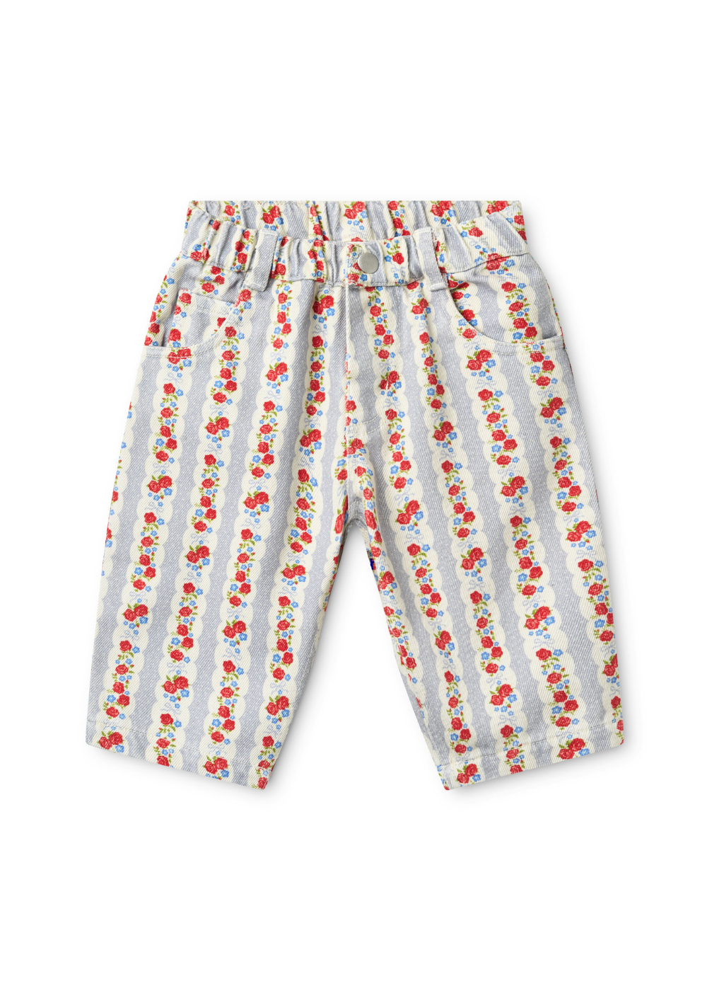 Aria Denim Jeans in Floral Blue Air Rose