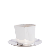 Hexagon Silver-Plated Nut Bowl & Saucer