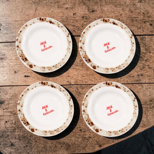 "sex and caviar" Tiny Plates/Collection of Four