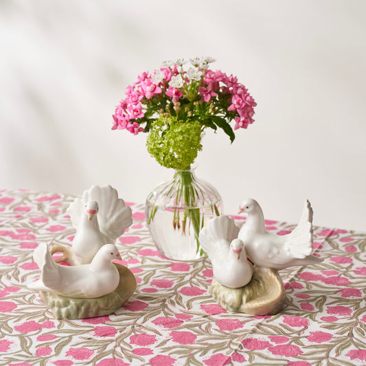 Vintage White Ceramic Doves (Sold as a Set of Two)