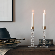 Carat Candlestick Brass Medium - Set of 2