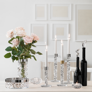 Carat Candlestick Silver Small - Set of 2