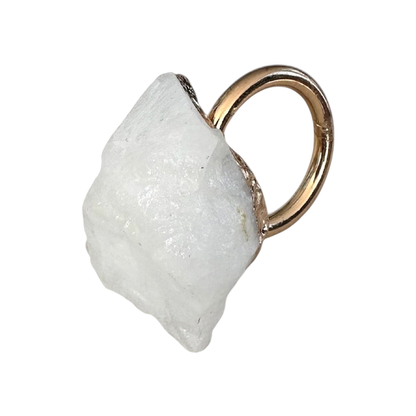 White Quartz Napkin Rings (Set of 2)