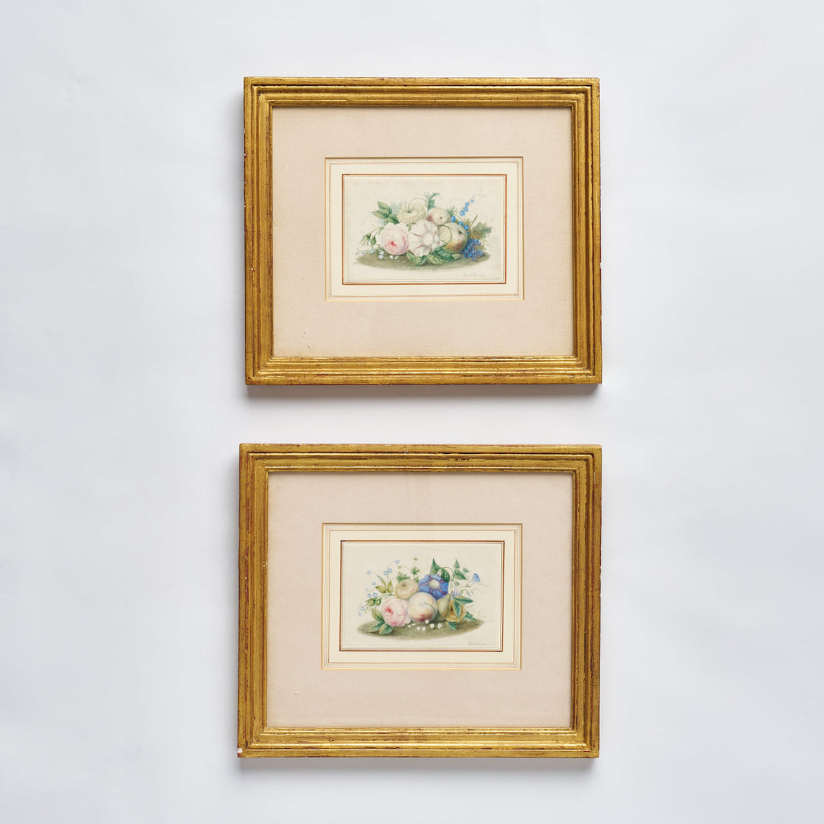 'Summer Flowers' - A Pair of Original Watercolour Paintings