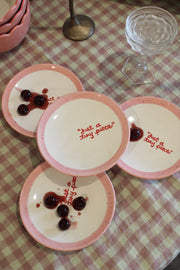 “just a tiny piece” Tiny Plates/Collection of Four