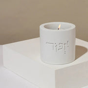 Clean Yizkor Concrete Candleholder – To Remember Series