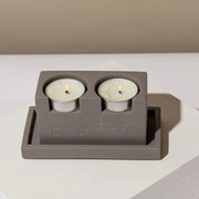 Shabbat Candle Set with Tray & Blessing – Urban Shabbat Series