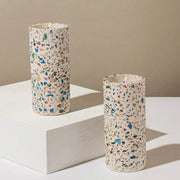 Shabbat Candle Holder Pair in Terrazzo – Terrazzo Series