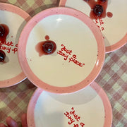 “just a tiny piece” Tiny Plates/Collection of Four