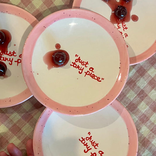 “just a tiny piece” Tiny Plates/Collection of Four