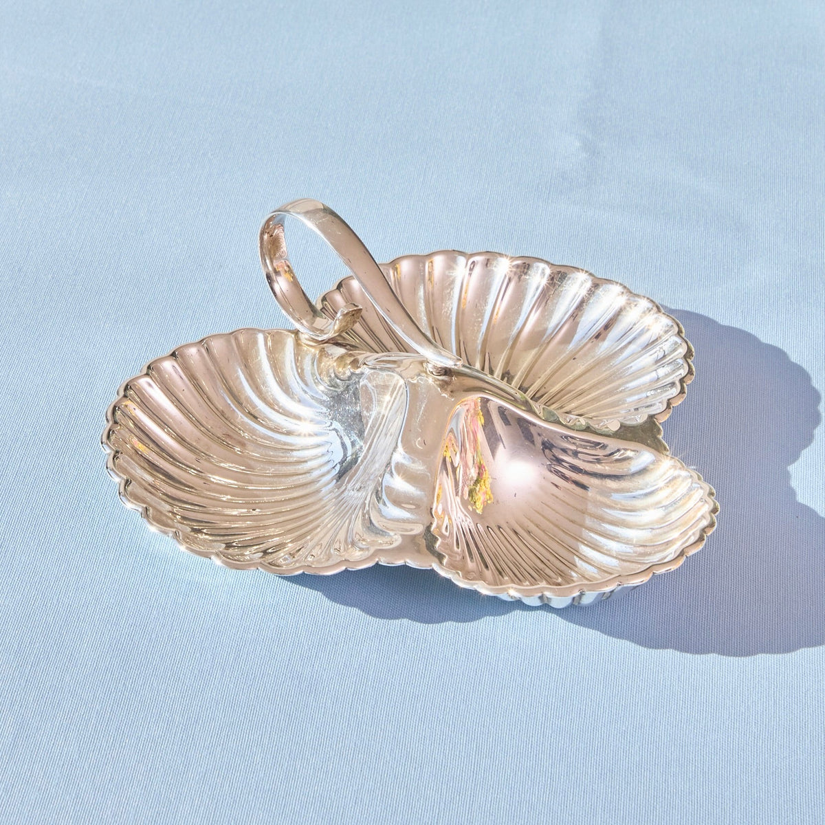 Silver Plate Shell Dish