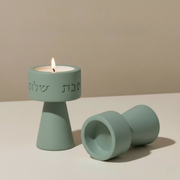 Modern Judaica Concrete Candle Holders – Solura Series