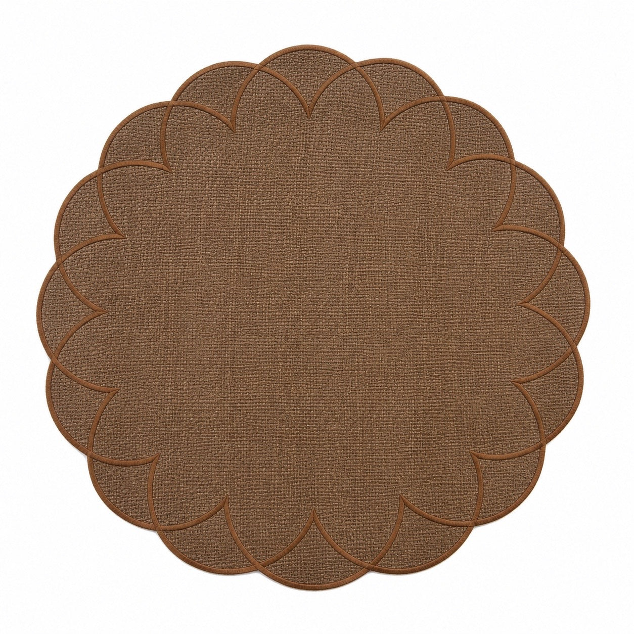 Cognac Scallop Placemats (Set of 2)