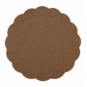 Cognac Scallop Placemats (Set of 2)