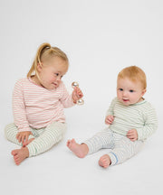 Andy Baby Legging, Dusty Seafoam Mini Stripe