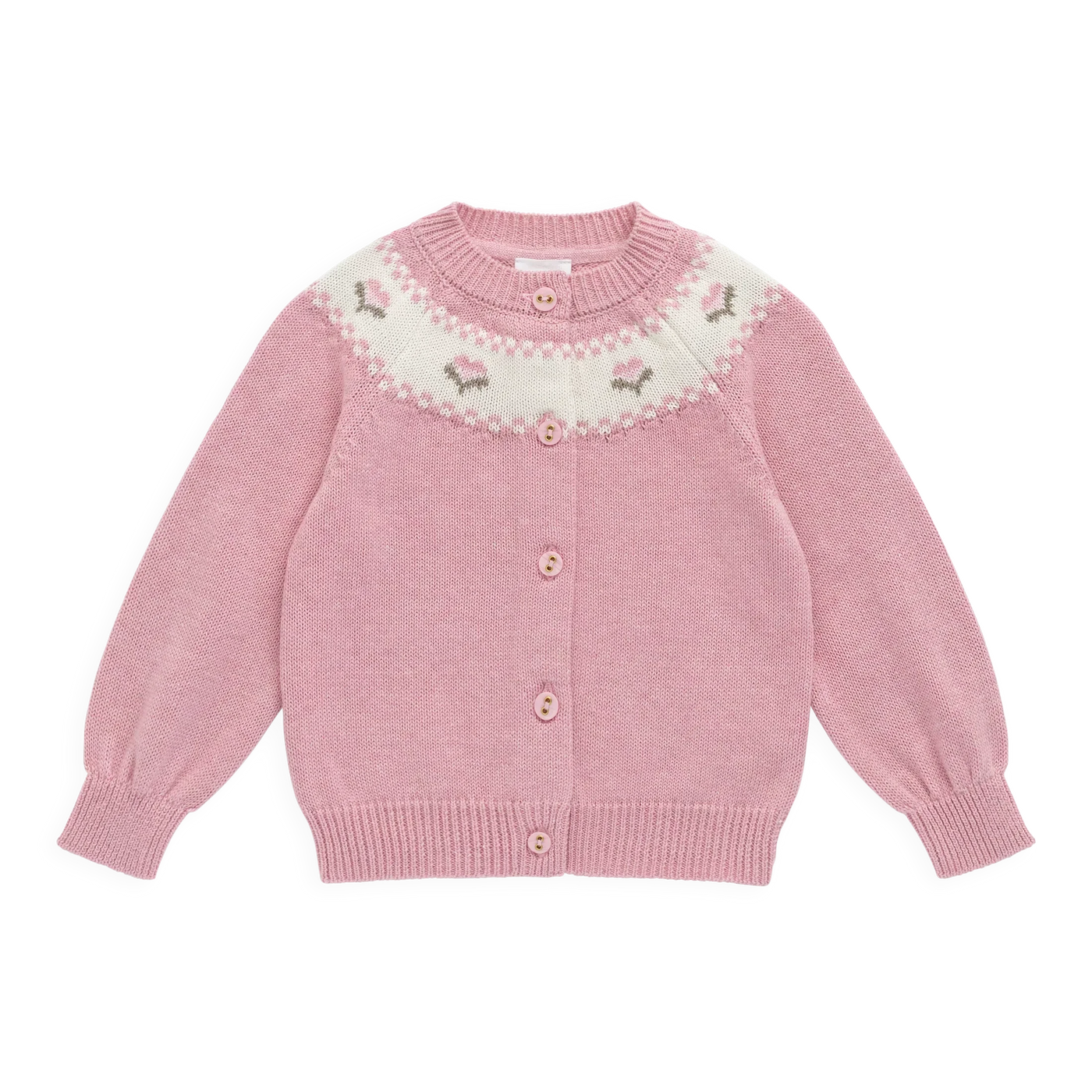 Annette Cardigan in Pink Flutter