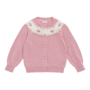 Annette Cardigan in Pink Flutter