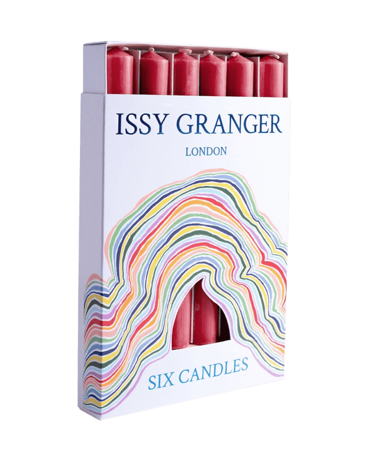 Aster Red Dinner Candles