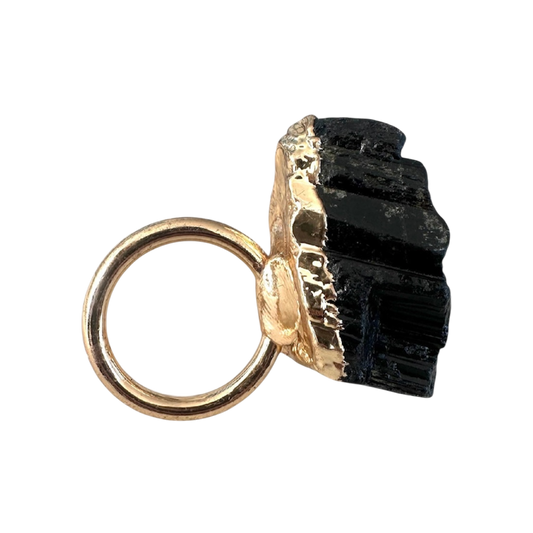 Black Tourmaline Napkin Rings (Set of 2)