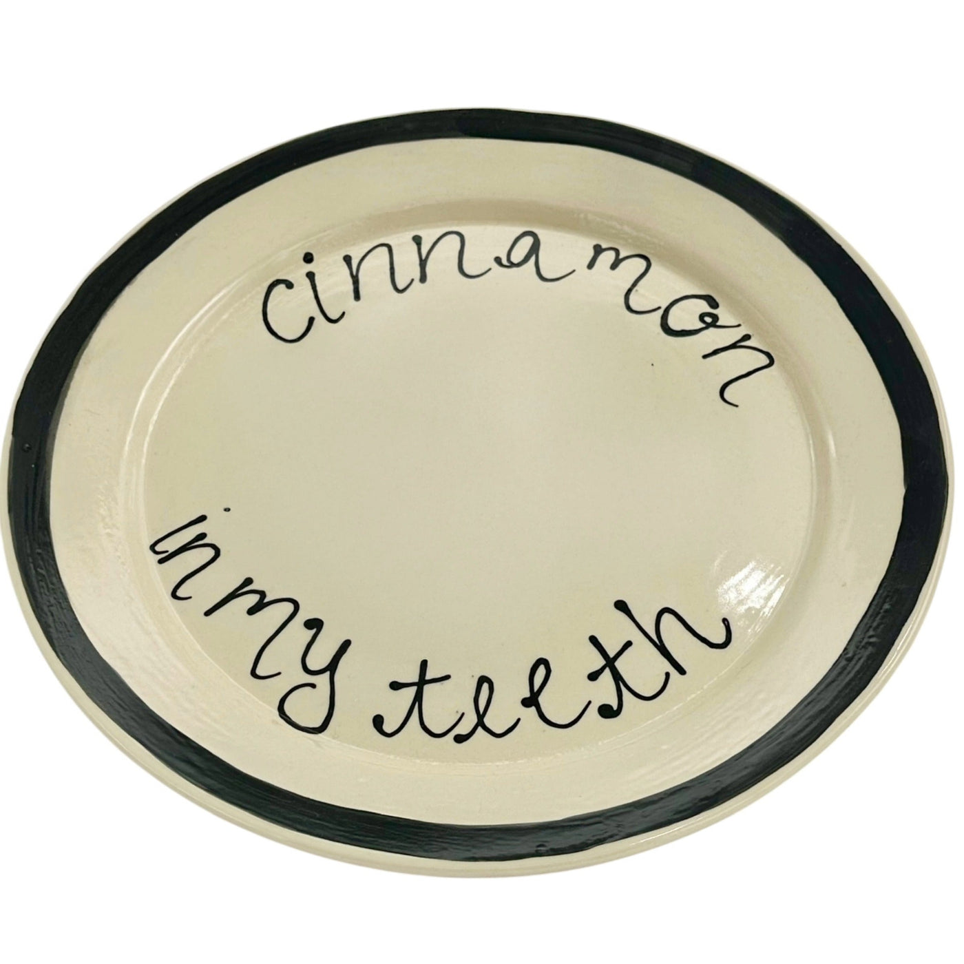 Cinnamon In My Teeth Dinner Plate Black
